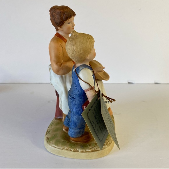 VTG 1985 Homco Home Interiors Denim Days Danny's Mom Bisque Figurine w/Tag 1511 - Picture 3 of 10